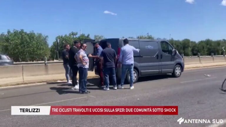 04 AGOSTO 2025 – TERLIZZI / TRE CICLISTI TRAVOLTI E UCCISI SULLA SP231: DUE COMUNITÀ SOTTO SHOCK