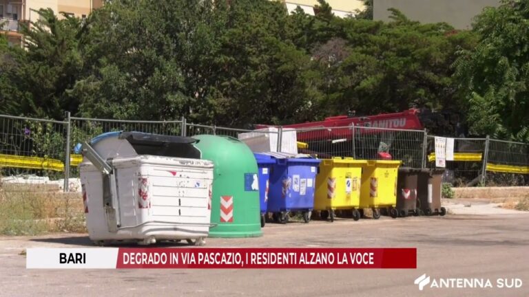 04 AGOSTO 2025 – BARI / DEGRADO IN VIA PASCAZIO,I RESIDENTI ALZANO LA VOCE