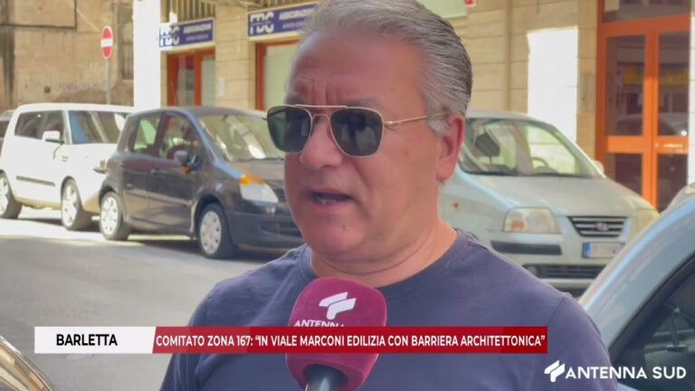 6 AGOSTO 2025 – BARLETTA, COMITATO ZONA 167 IN VIALE MARCONI EDILIZIA CON BARRIERA ARCHITETTONICA