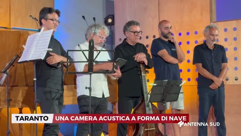 05 AGOSTO 2025   TARANTO   UNA CAMERA ACUSTICA A FORMA DI NAVE