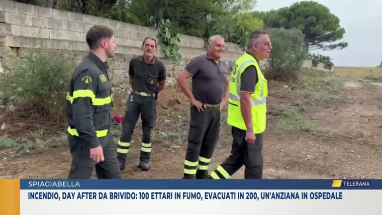 Incendio, day after da brivido: 100 ettari in fumo, evacuati in 200, un’anziana in ospedale