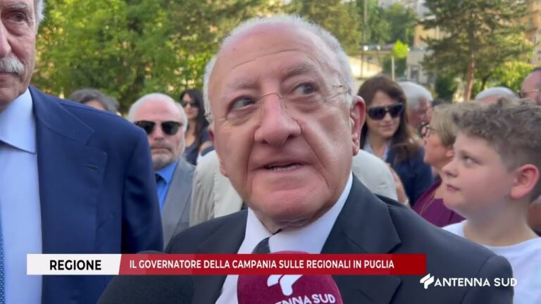 29 AGOSTO 2025   REGIONE   IL GOVERNATORE DELLA CAMPANIA SULLE REGIONALI IN PUGLIA