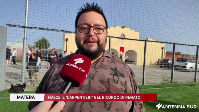 1 SETTEMBRE 2025 –  MATERA, NASCE IL CARPENTIERI NEL RICORDO DI RENATO
