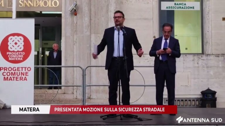 1 SETTEMBRE 2025 – MATERA, PRESENTATA MOZIONE SULLA SICUREZZA STRADALE
