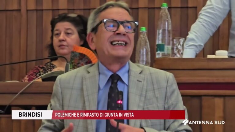 13 SETTEMBRE 2025   BRINDISI   POLEMICHE E RIMPASTO DI GIUNTA IN VISTA