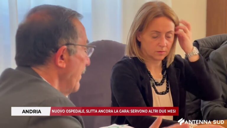 17 SETTEMBRE 2025 ANDRIA NUOVO OSPEDALE, SLITTA ANCORA LA GARA, SERVONO ALTRI DUE MESI