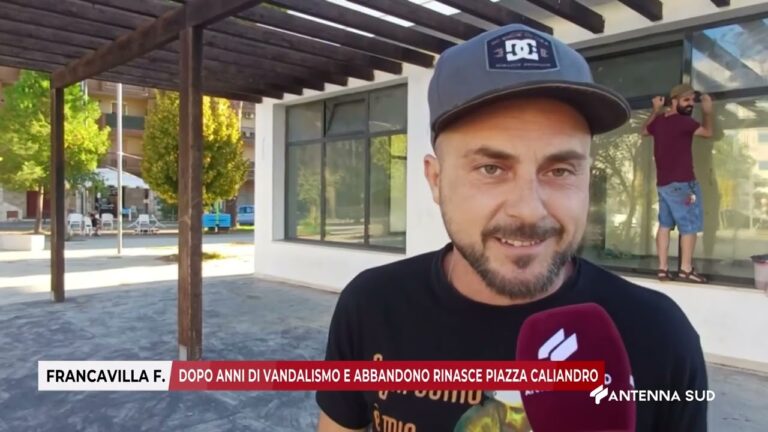 16 SETTEMBRE 2025   FRANCAVILLA F NA DOPO ANNI DI VANDALISMO E ABBANDONO RINASCE PIAZZA CALIANDRO