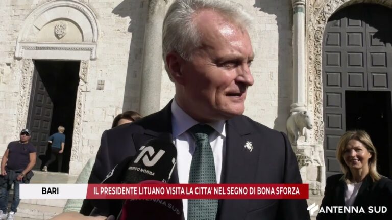 6  OTTOBRE 2025 – BARI IL PRESIDENTE LITUANO VISITA LA CITTA’ NEL SEGNO DI BONA SFORZA