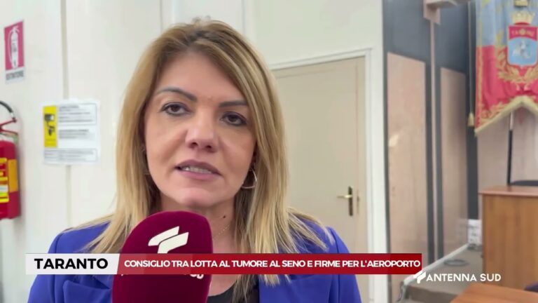 07 OTTOBRE 2025   TARANTO   CONSIGLIO TRA LOTTA AL TUMORE AL SENO E FIRME PER L’AEROPORTO