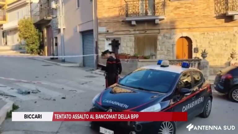 14 OTTOBRE 2025 – BICCARI, TENTATO ASSALTO AL BANCOMAT DELLA BPP