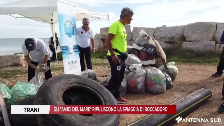 30 OTTOBRE 2025 – TRANI GLI AMICI DEL MARE  RIPULISCONO LA SPIAGGIA DI BOCCADORO