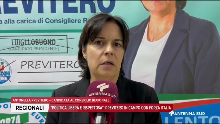 05 NOVEMBRE 2025   REGIONALI PUGLIA “POLITICA LIBERA E RISPETTOSA”: PREVITERO IN CAMPO CON FI