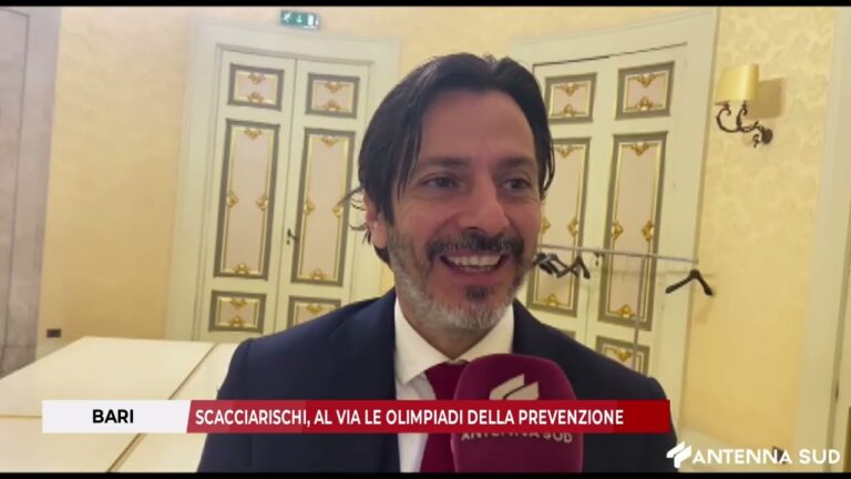 07 NOVEMBRE 2025 – BARI: SCACCIARISCHI, AL VIA LE OLIMPIADI DELLA PREVENZIONE