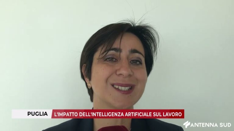 8 NOVEMBRE 2025 – PUGLIA: L’IMPATTO DELL’INTELLIGENZA ARTIFICIALE SUL LAVORO