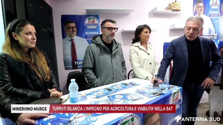 10 NOVEMBRE 2025 – MINERVINO MURGE: TUPPUTI RILANCIA IMPEGNO PER AGRICOLTURA E VIABILITÀ NELLA BAT