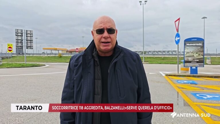10 NOVEMBRE 2025   TARANTO SOCCORRITRICE 118 AGGREDITA, BALZANELLI:«SERVE QUERELA D’UFFICIO»