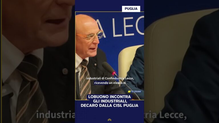 Lobuono incontra gli industriali, Decaro dalla CISL Puglia
