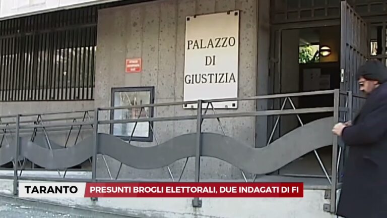 18 NOVEMBRE 2025 – TARANTO – PRESUNTI BROGLI ELETTORALI, DUE INDAGATI DI FI