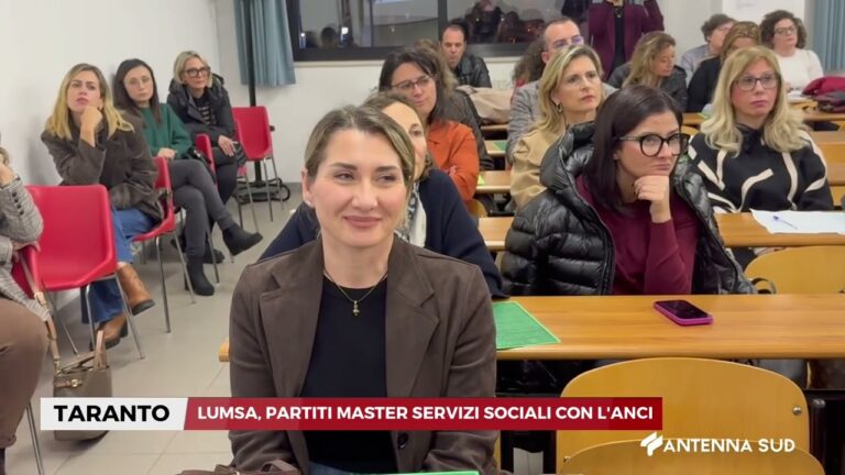 18 NOVEMBRE 2025   TARANTO   LUMSA, PARTITI MASTER SERVIZI SOCIALI CON L’ANCI