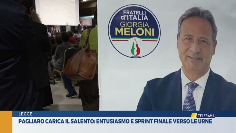 Pagliaro carica il Salento: entusiasmo e sprint finale verso le urne