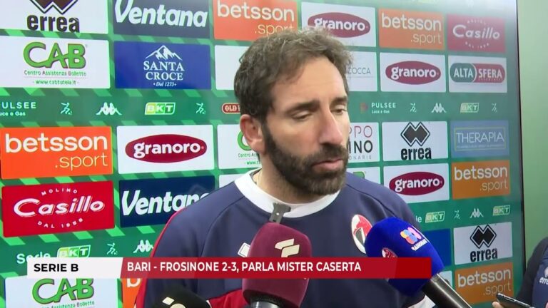 22 NOVEMBRE 2025 – SERIE B, BARI – FROSINONE 2-3, PARLA MISTER CASERTA