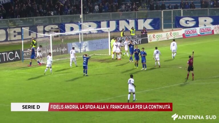 29 NOVEMBRE 2025 – SERIE D: FIDELIS ANDRIA, LA SFIDA ALLA VIRTUS FRANCAVILLA PER LA CONTINUITÀ