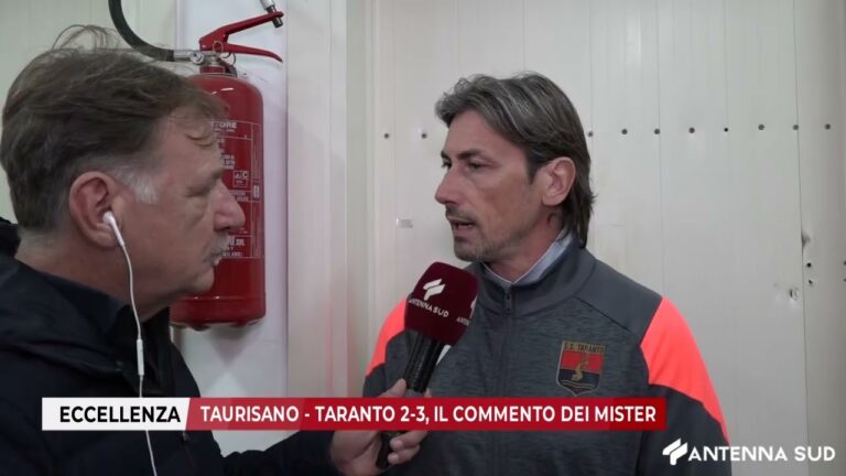 30 NOVEMBRE 2025 – ECCELLENZA: TAURISANO – TARANTO 2-3, IL COMMENTO DEI MISTER