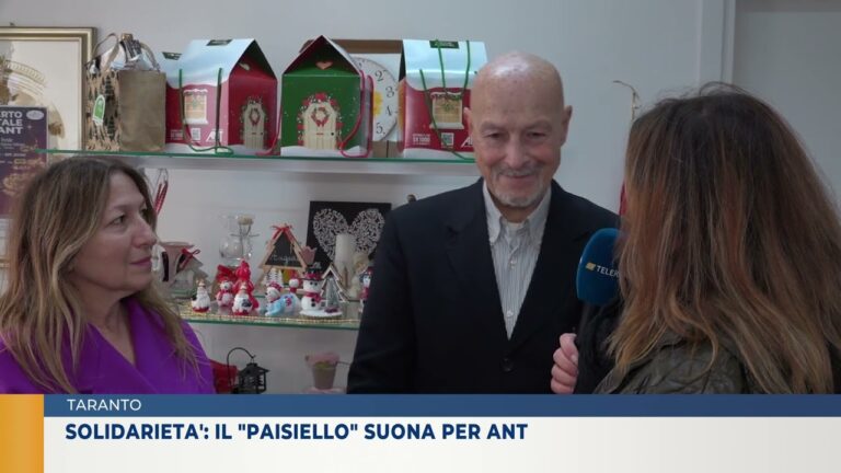 TARANTO. SOLIDARIETA’: IL “PAISIELLO” SUONA PER ANT