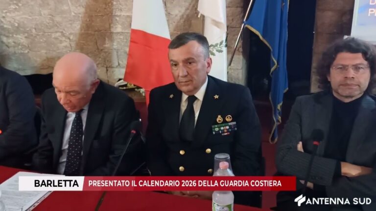 4 DICEMBRE 2025 – BARLETTA: PRESENTATO IL CALENDARIO 2026 DELLA GUARDIA COSTIERA