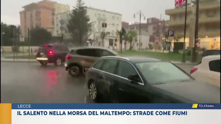 Il Salento nella morsa del maltempo: strade come fiumi