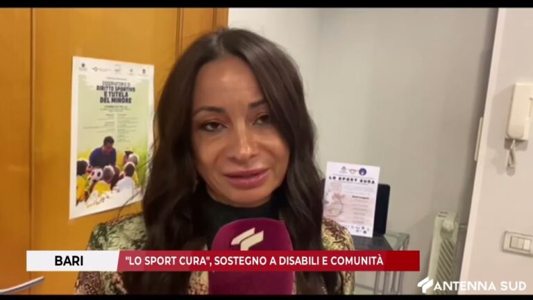 4 DICEMBRE 2025 -BARI: “LO SPORT CURA”, SOSTEGNO A DISABILI E COMUNITÀ