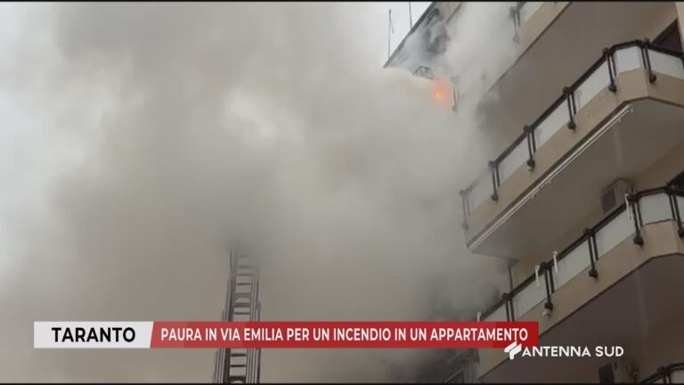 04 DICEMBRE 2025 – TARANTO – PAURA IN VIA EMILIA PER UN INCENDIO IN UN APPARTAMENTO