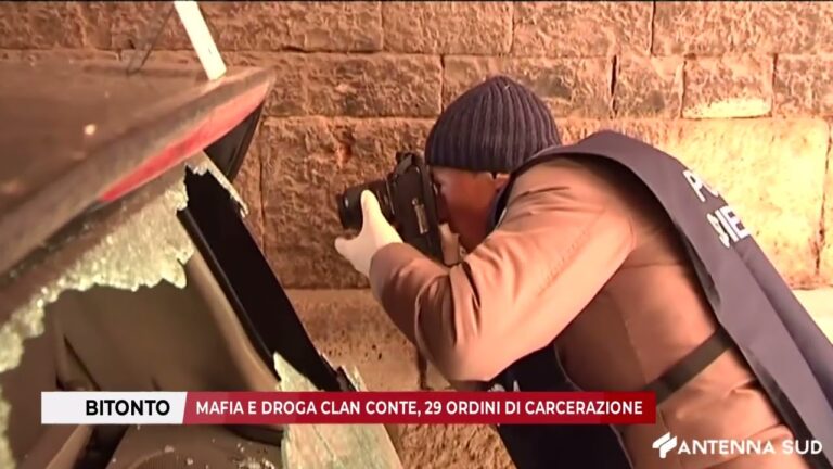 4 DICEMBRE 2025 – BITONTO:MAFIA E DROGA CLAN CONTE 29 ORDINI DI CARCERAZIONE