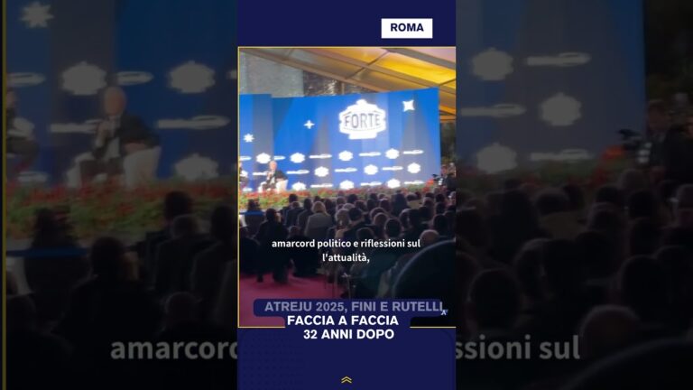 Atreju 2025, Fini e Rutelli faccia a faccia 32 anni dopo