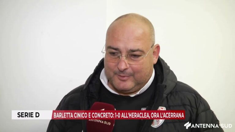 09 DICEMBRE 2025 – SERIE D BARLETTA CINICO E CONCRETO: 1-0 ALL’HERACLEA, ORA L’ACERRANA