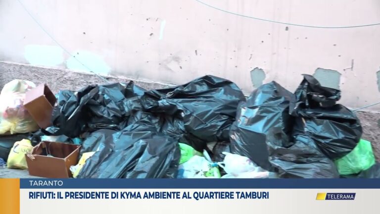 TARANTO RIFIUTI: IL PRESIDENTE DI KYMA AMBIENTE AL QUARTIERE TAMBURI
