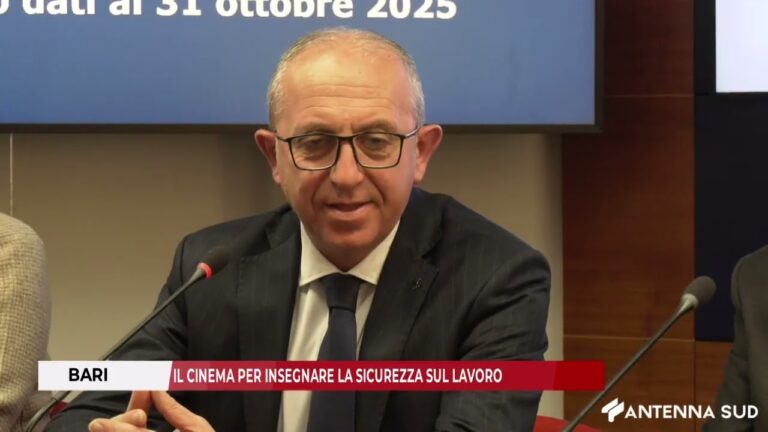 09 DICEMBRE 2025 –  BARI: IL CINEMA PER INSEGNARE LA SICUREZZA SUL LAVORO
