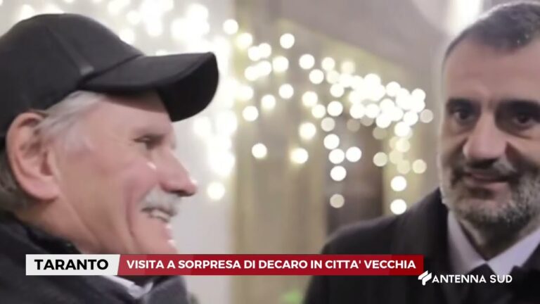 08 DICEMBRE 2025   TARANTO; VISITA A SORPRESA DI DECARO IN CITTA’ VECCHIA