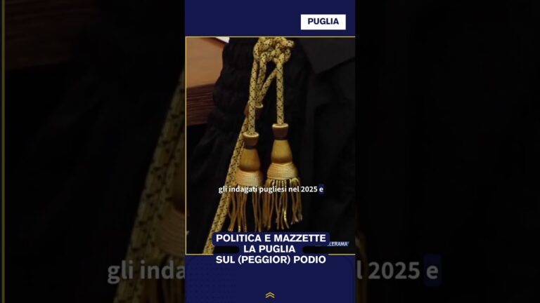 Politica e mazzette, la Puglia sul (peggior) podio