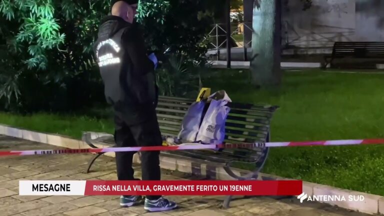 08 DICEMBRE 2025   MESAGNE BR   RISSA NELLA VILLA, GRAVEMENTE FERITO UN 19ENNE