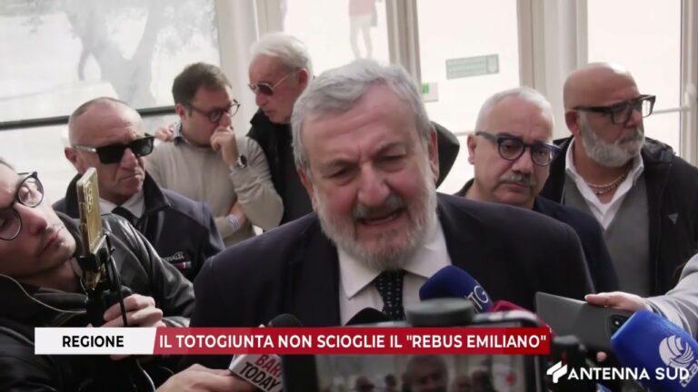 09 DICEMBRE 2025 –   REGIONE: IL TOTOGIUNTA NON SCIOGLIE IL “REBUS EMILIANO”
