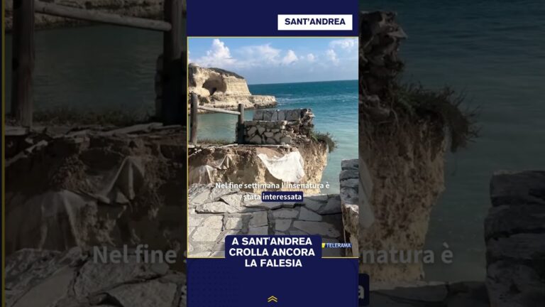 A Sant’Andrea crolla ancora la falesia