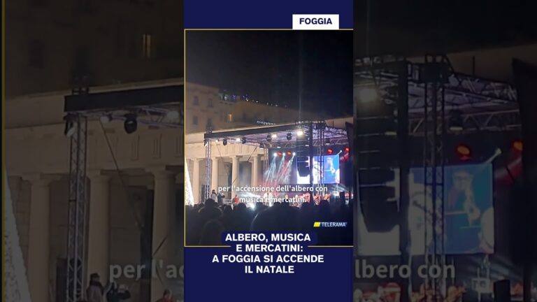 Albero, musica e mercatini: a Foggia si accende il Natale