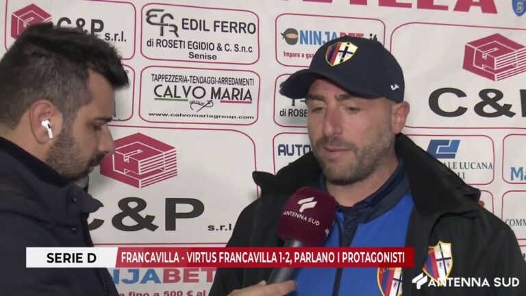 7 DICEMBRE 2025 – FRANCAVILLA INSINNI – VIRTUS FRANCAVILLA 1-2, PARLANO I PROTAGONISTI