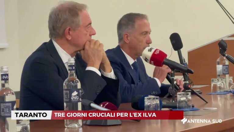 08 DICEMBRE 2025   TARANTO; TRE GIORNI CRUCIALI PER L’EX ILVA