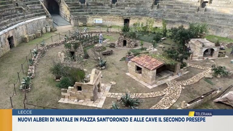 Nuovi alberi di Natale in Piazza Sant’Oronzo e alle Cave il secondo presepe
