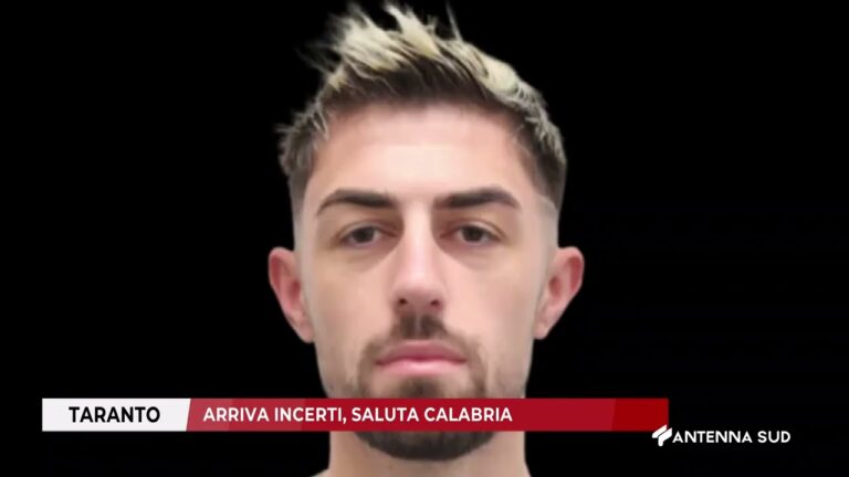 10 12 2025 – TARANTO – ARRIVA INCERTI, SALUTA CALABRIA