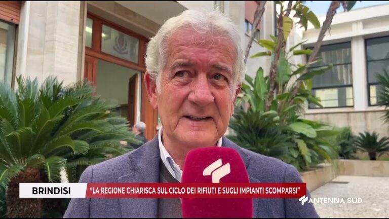 10 DICEMBRE 2025   BRINDISI “LA REGIONE CHIARISCA SUL CICLO DEI RIFIUTI E SUGLI IMPIANTI SCOMPARSI”
