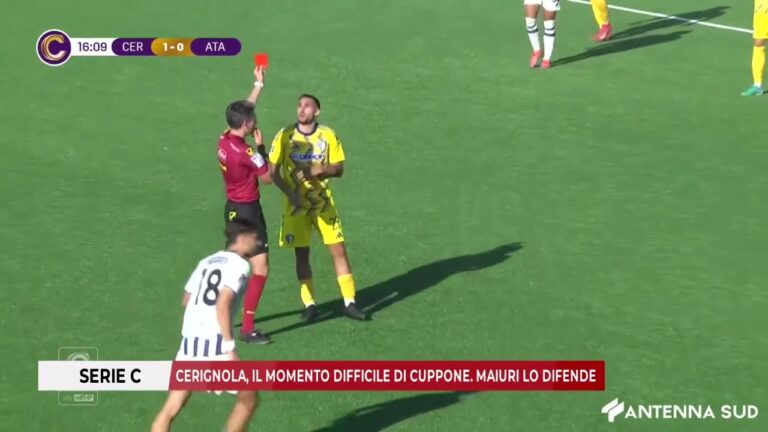 10 DICEMBRE 2025 – SERIE C: CERIGNOLA, IL MOMENTO DIFFICILE DI CUPPONE MAIURI LO DIFENDE