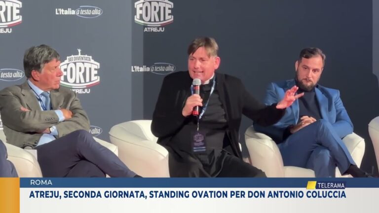 Atreju, seconda giornata, standing ovation per Don Antonio Coluccia